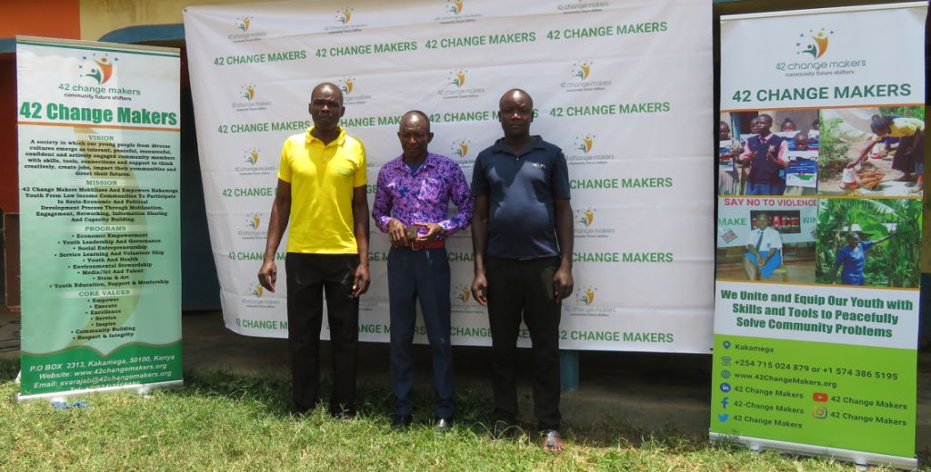 42 Change Makers team members at a community event in Kakamega